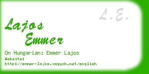 lajos emmer business card